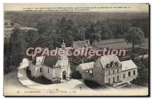 Ansichtskarte AK Chambord L'Eglise et l'Ecole