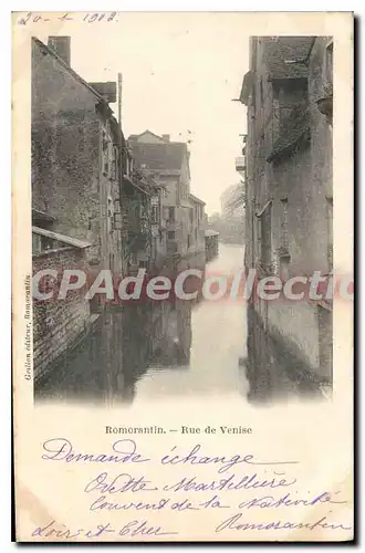 Cartes postales Romorantin Rue de Venise