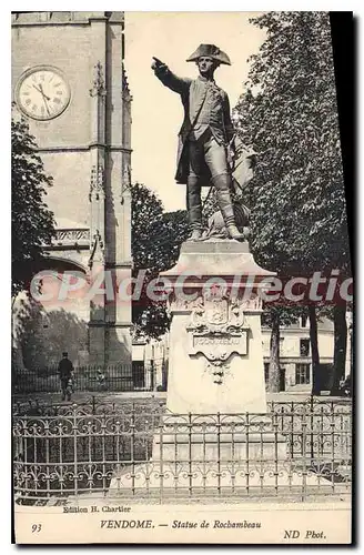 Ansichtskarte AK Vendome Statue de Rochambeau