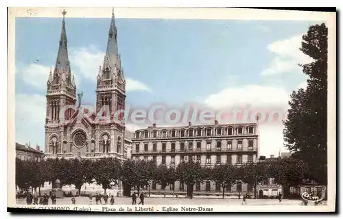 Cartes postales Saint Chamond Loire Place de la Liberte Eglise Notre Dame