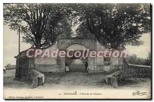 Cartes postales Fontannes L'Entree du Chateau