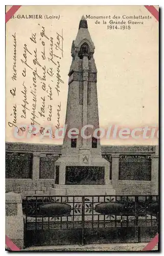 Ansichtskarte AK St Galmier Loire Monument des Combattants de la Grande Guerre 1914 1918