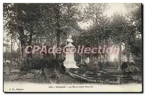 Cartes postales Roanne Le Monument Populle