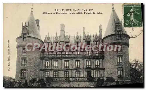 Cartes postales Saint Just en Chevalet Chateau de COnteson vu du Midi Facade du Salon