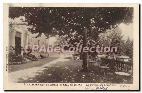 Cartes postales Etablissement Thermal de Sail les Bains La Terrasse du Grand Hotel