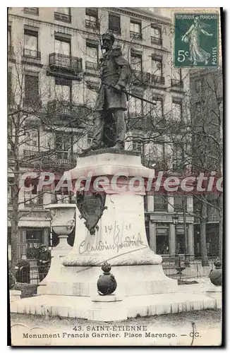 Cartes postales Saint Etiennne Monument Francis Garnier Place Marengo