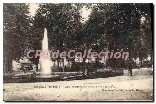 Cartes postales Roanne Aux Promenades Popule le Jet d'Eau