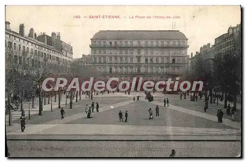 Ansichtskarte AK Environs de St Etienne La Place de l'Hotel de Ville