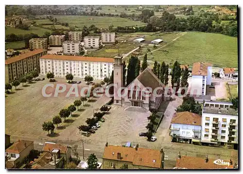 Moderne Karte Digoin Vue Aerienne de l'Eglise de la Brierette