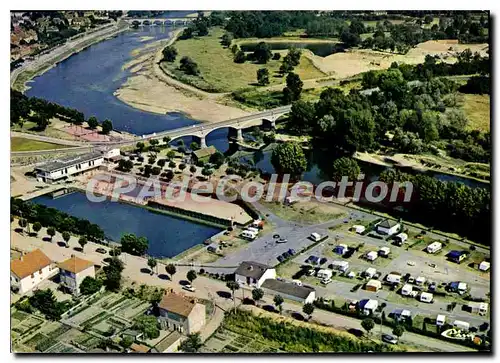 Moderne Karte Digoin Vue Aerienne du Camping