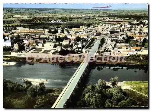 Moderne Karte En Avion Au Dessus De Digoin Pont Aquadue sur la Loire