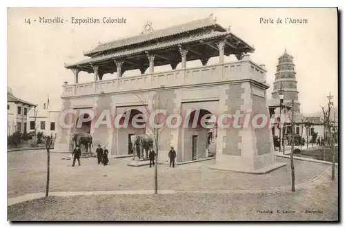 Cartes postales Marseille Exposition Coloniale Porte de l'Annam