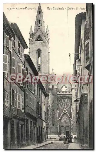 Cartes postales Aix en Provence Rue Cardinale Eglise St Jean