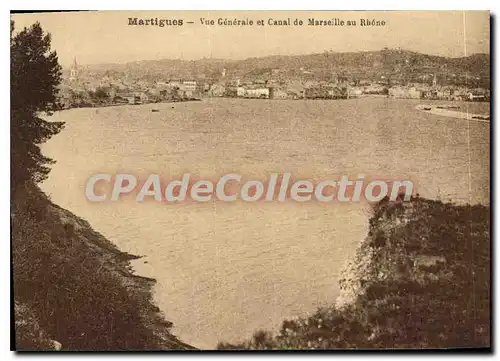 Cartes postales Martigues Vue Generale et Canal de Marseille au Rhone