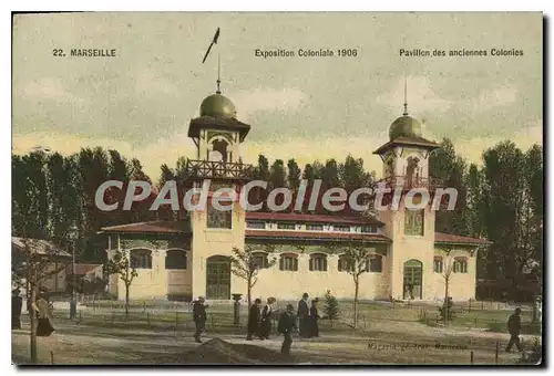 Cartes postales Marseille Exposition Coloniale Pavillon des Anciennes Colonies