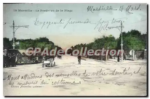 Ansichtskarte AK Marseille Le Prade vu de la Plage