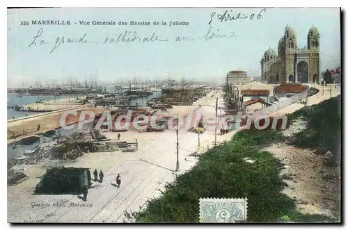 Ansichtskarte AK Marseille Vue Generale des Bassins de la Joliette