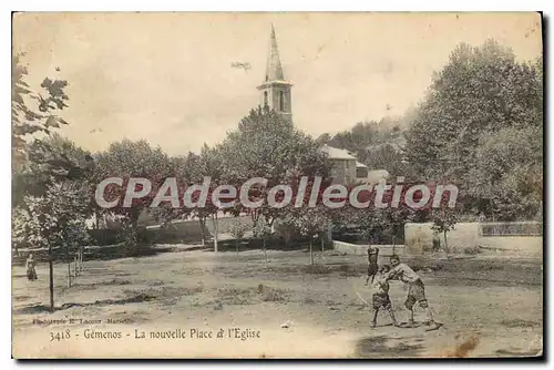 Cartes postales Gemenos La Nouvelle Place et l'Eglise