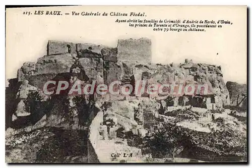 Cartes postales Les Baux Vue Generale du Chateau Feodal