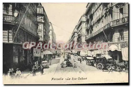 Ansichtskarte AK Marseille La Rue Colbert