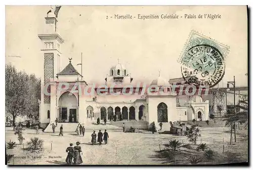 Cartes postales Marseille Exposition Coloniale Palais de l'Algerie