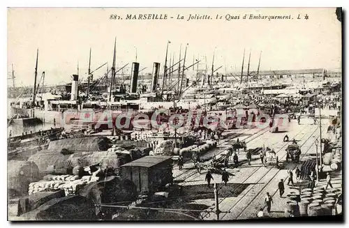 Ansichtskarte AK Marseille La Joliette Le Quai d'Embarquement