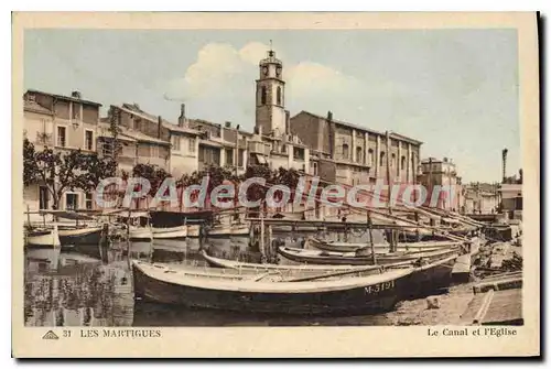 Cartes postales Les Martigues Le Canal et l'Eglise