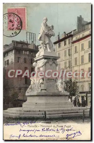 Cartes postales Marseille Monument de Pierre Puget