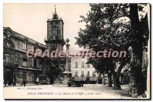 Cartes postales Aix en Provence La Mairie et le Beffroi