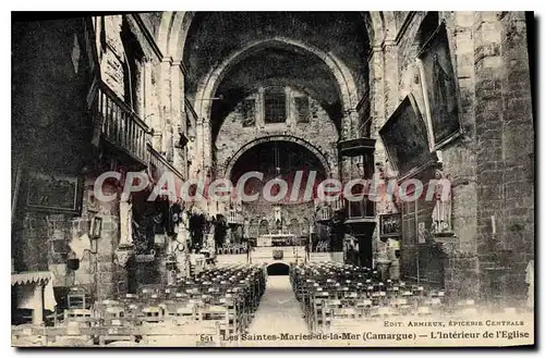 Cartes postales Les Saintes Maries de la Mer Camargue L'interieur de l'Eglise