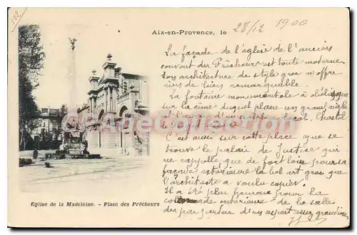 Cartes postales Aix en Provence Le Eglise de la Madeleine Place des Precheurs