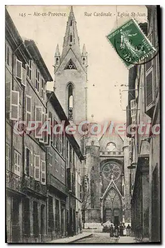 Cartes postales Aix en Provence Rue Cardinale Eglise St Jean