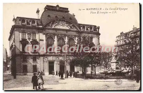 Ansichtskarte AK Marseille La Caisse d'Epargne Place E Trangin