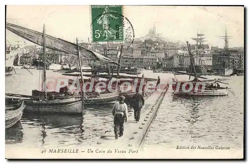 Cartes postales Marseille Un Coin du Vieux Port