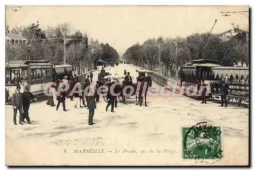 Cartes postales Marseille Le Prado Vue de la Plage