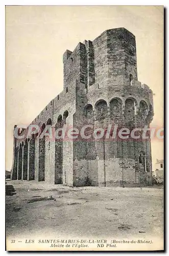 Cartes postales Les Saintes Maries de la Mer Bouches du Rhone Abside de l'Eglise