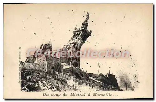 Ansichtskarte AK Un coup de Mistral a Marseille