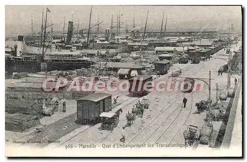 Ansichtskarte AK Marseille Quai d'Embarquement des Transatlantiques