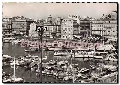 Moderne Karte Marseille Le vieux Port et l'Entree de la Canebiere