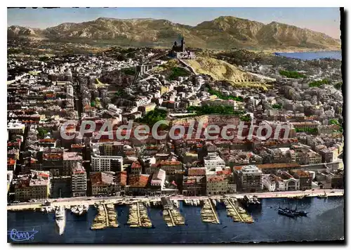 Cartes postales moderne Marseile Bouches du Rhone Vue aerienne sur le Vieux Port le qual Rive Neuve