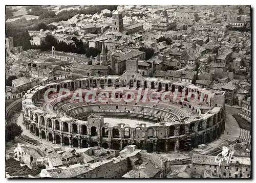 Moderne Karte En Provence Arles Bouches du Rhone Vue aerienne Ensemble des Arenes