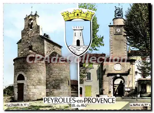 Cartes postales moderne Peyrolles en Provence B du Rh La Chapelle du XI Le Beffroi du XV