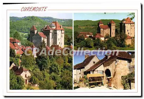 Moderne Karte Curemonte Villeage Medieval cues des chateaux de Plas et de St Hilaire