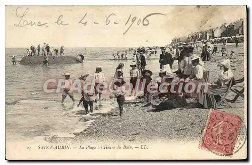 Ansichtskarte AK Saint Aubin La Plage a l'Heure du Bain