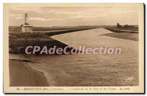 Cartes postales Isigny sur Mer Calvados Confluent de la Vire et de l'Aure Le Feu