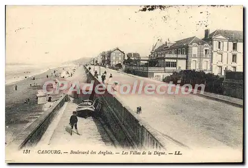 Cartes postales Cabourg Boulevard ds Anglais Les Villas de la Digue