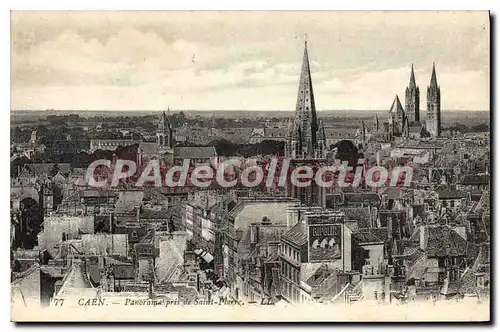 Cartes postales Caen panorama pris de Saint Pierre