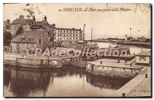 Cartes postales Honfleur Le Port vue prise de la Mairie