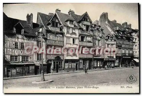 Cartes postales Lisieux Vieilles Maisons place Victor Hugo