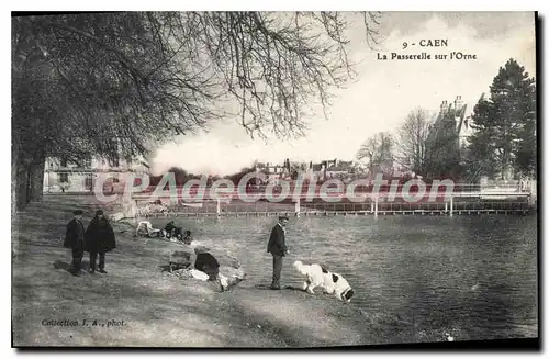 Cartes postales Caen La Passerelle sur l'Orne